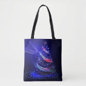 SlipperyJoe Weihnachtsbaum digital transluzent rot Tasche (Vorderseite)