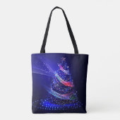 SlipperyJoe Weihnachtsbaum digital transluzent rot Tasche (Rückseite)