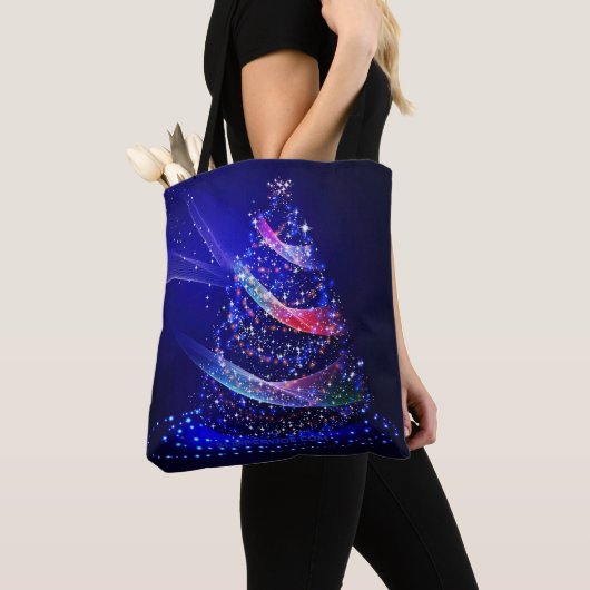 SlipperyJoe Weihnachtsbaum digital transluzent rot Tasche (Von Nahem)
