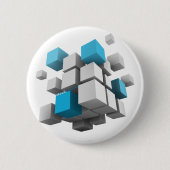 SlipperyJoe's 3D-Kuben quadrieren dreidimensionale Button (Vorderseite)
