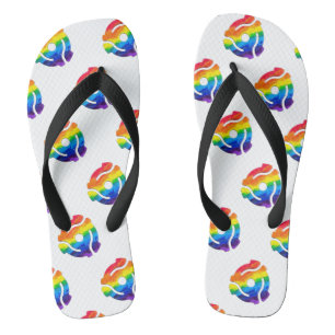 SlipperyJoe's 45-RPM-Plattenadaptervibran Badesandalen