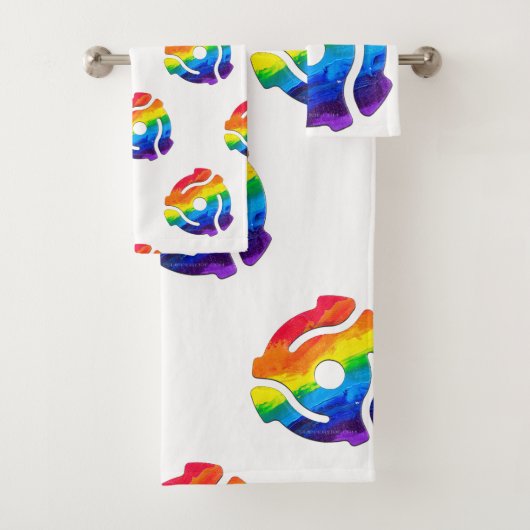 SlipperyJoe's 45-RPM-Plattenadaptervibran Badhandtuch Set (Insitu)