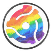 SlipperyJoe's 45-RPM-Plattenadaptervibran Eishockey Puck (Vorderseite)