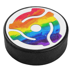 SlipperyJoe's 45-RPM-Plattenadaptervibran Eishockey Puck