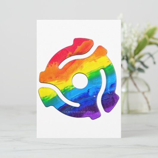 SlipperyJoe's 45-RPM-Plattenadaptervibran Feiertagskarte (Stehend Vorderseite)