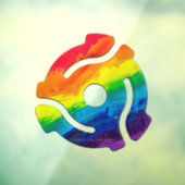 SlipperyJoe's 45-RPM-Plattenadaptervibran Fensteraufkleber (Blatt 3)