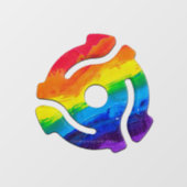 SlipperyJoe's 45-RPM-Plattenadaptervibran Fensteraufkleber (Blatt)