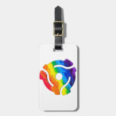 SlipperyJoe's 45-RPM-Plattenadaptervibran Gepäckanhänger (Vorderseite vertikal)