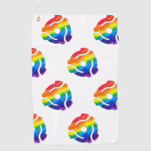 SlipperyJoe's 45-RPM-Plattenadaptervibran Golfhandtuch (Vorderseite)