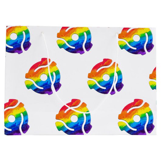 SlipperyJoe's 45-RPM-Plattenadaptervibran Große Geschenktüte (Rückseite)