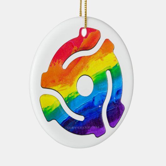 SlipperyJoe's 45-RPM-Plattenadaptervibran Keramik Ornament (Rechts)