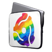 SlipperyJoe's 45-RPM-Plattenadaptervibran Laptopschutzhülle (Vorderseite Links)