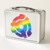 SlipperyJoe's 45-RPM-Plattenadaptervibran Metall Brotdose (Rückseite)