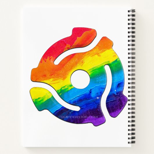 SlipperyJoe's 45-RPM-Plattenadaptervibran Notizblock (Rückseite)