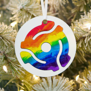 SlipperyJoe's 45-RPM-Plattenadaptervibran Ornament Aus Metall