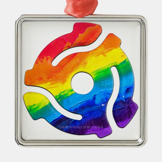 SlipperyJoe's 45-RPM-Plattenadaptervibran Ornament Aus Metall (Vorne)