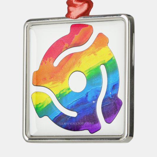 SlipperyJoe's 45-RPM-Plattenadaptervibran Ornament Aus Metall (Links)