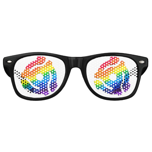 SlipperyJoe's 45-RPM-Plattenadaptervibran Partybrille (Vorderseite)