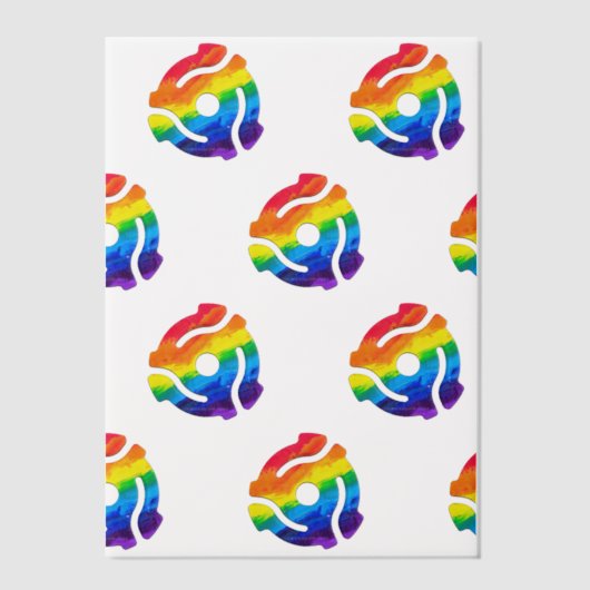 SlipperyJoe's 45-RPM-Plattenadaptervibran Pergament Einladungen (Vorderseite)