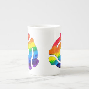 SlipperyJoe's 45-RPM-Plattenadaptervibran Porzellantasse