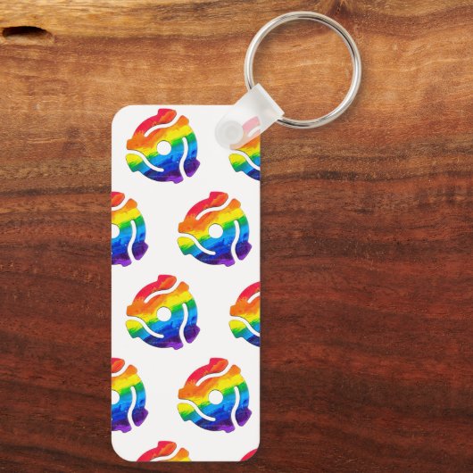 SlipperyJoe's 45-RPM-Plattenadaptervibran Schlüsselanhänger (Rückseite)