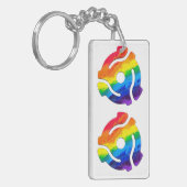 SlipperyJoe's 45-RPM-Plattenadaptervibran Schlüsselanhänger (Vorderseite links)