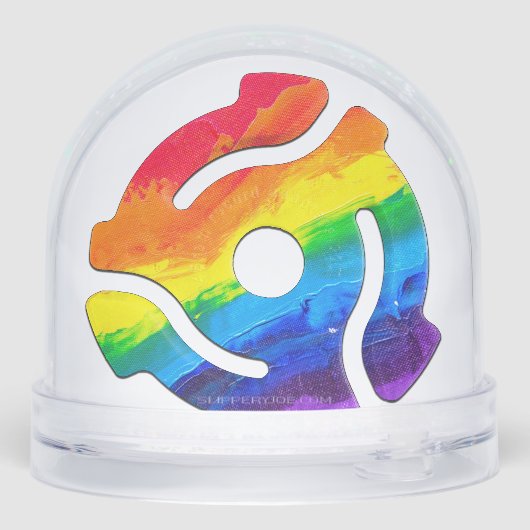 SlipperyJoe's 45-RPM-Plattenadaptervibran Schneekugeln (Rückseite)