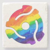 SlipperyJoe's 45-RPM-Plattenadaptervibran Steinuntersetzer (Vorderseite)