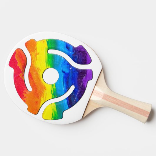 SlipperyJoe's 45-RPM-Plattenadaptervibran Tischtennis Schläger (Seitenansicht)