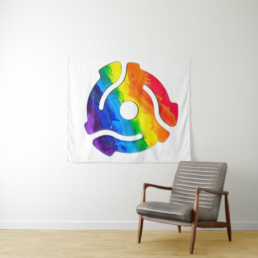 SlipperyJoe's 45-RPM-Plattenadaptervibran Wandteppich (Beispiel (Horizontal))