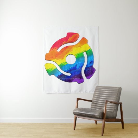 SlipperyJoe's 45-RPM-Plattenadaptervibran Wandteppich (Beispiel)