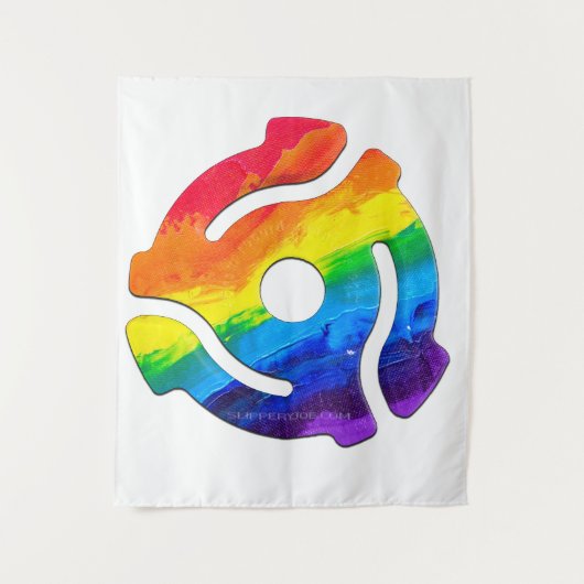 SlipperyJoe's 45-RPM-Plattenadaptervibran Wandteppich (Vorderseite)