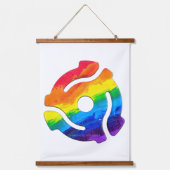 SlipperyJoe's 45-RPM-Plattenadaptervibran Wandteppich Mit Holzrahmen (Vorderseite)