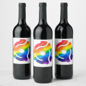 SlipperyJoe's 45-RPM-Plattenadaptervibran Weinetikett (Flaschen)