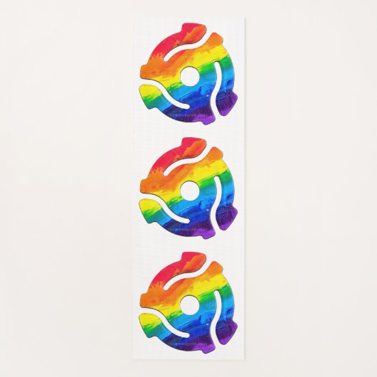 SlipperyJoe's 45-RPM-Plattenadaptervibran Yogamatte (Vorderseite)