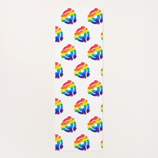 SlipperyJoe's 45-RPM-Plattenadaptervibran Yogamatte (Rückseite)