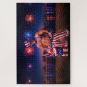SlipperyJoes 4. Juli-Feier bloßes Haar Puzzle (Vertikal)