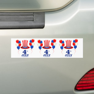 SlipperyJoe's 4. Juli Unabhängigkeitstag klassisch Autoaufkleber