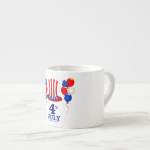 SlipperyJoe's 4. Juli Unabhängigkeitstag klassisch Espressotasse