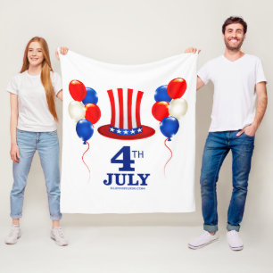 SlipperyJoe's 4. Juli Unabhängigkeitstag klassisch Fleecedecke