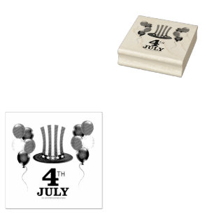 SlipperyJoe's 4. Juli Unabhängigkeitstag klassisch Gummistempel