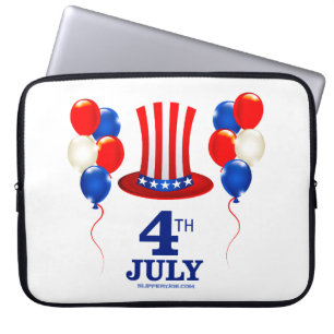 SlipperyJoe's 4. Juli Unabhängigkeitstag klassisch Laptopschutzhülle