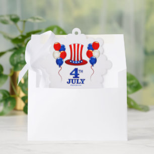SlipperyJoe's 4. Juli Unabhängigkeitstag klassisch Ornament Karte