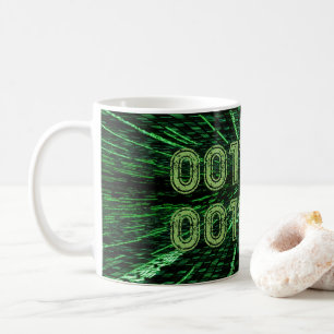 SlipperyJoe's 69 Binärcode lebendiges Grün berechn Kaffeetasse