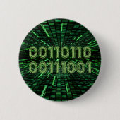 SlipperyJoe's 69 Binärkode, dynamischer grüner Com Button (Vorderseite)