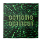 SlipperyJoe's 69 Binärkode, dynamischer grüner Com Fliese (Vorderseite)