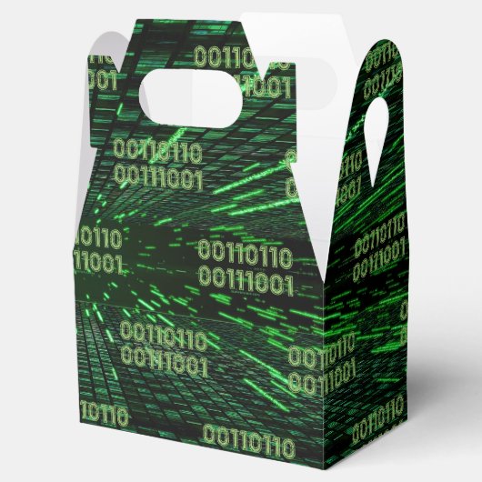 SlipperyJoe's 69 Binärkode, dynamischer grüner Com Geschenkschachtel (Geöffnet)