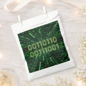 SlipperyJoe's 69 Binärkode, dynamischer grüner Com Geschenktütchen (Ausgeschnitten)
