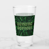 SlipperyJoe's 69 Binärkode, dynamischer grüner Com Glas (Rückseite)