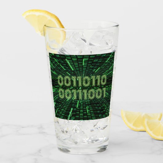 SlipperyJoe's 69 Binärkode, dynamischer grüner Com Glas (Vorderseite Ice)